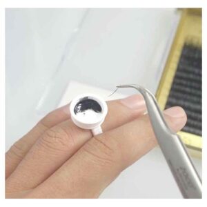 Plastic glue ring to hold eyelash extension glue, 100 pieces for disposable use